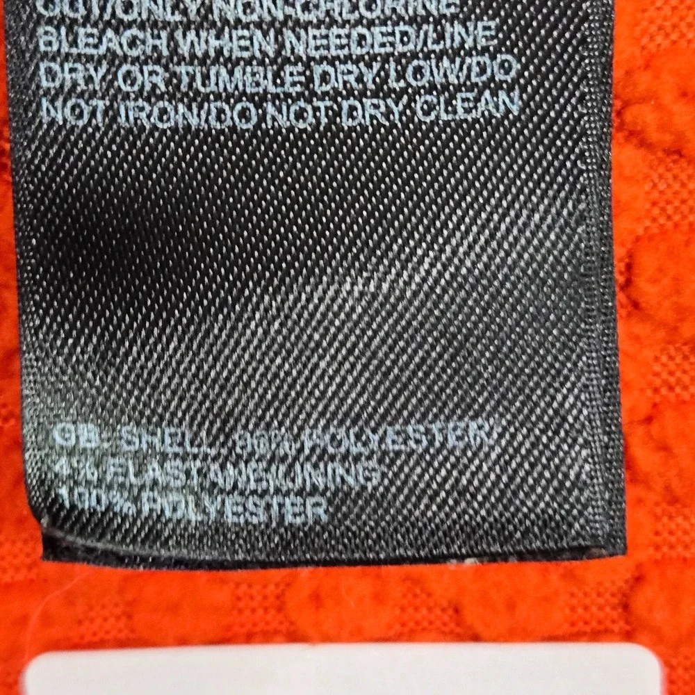 The North Face Men Jacket L Red Fleece Lined Outdoor Hiking Pocket Full Zip READ